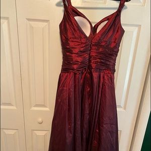 Burgundy party dress